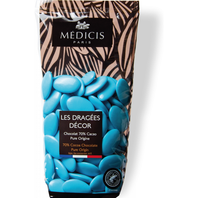 Dragées chocolat bleu ciel Patisdécor 500 g