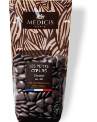 Petits Coeurs Noir - Dragées Médicis Paris - Dragées fabriquées en France