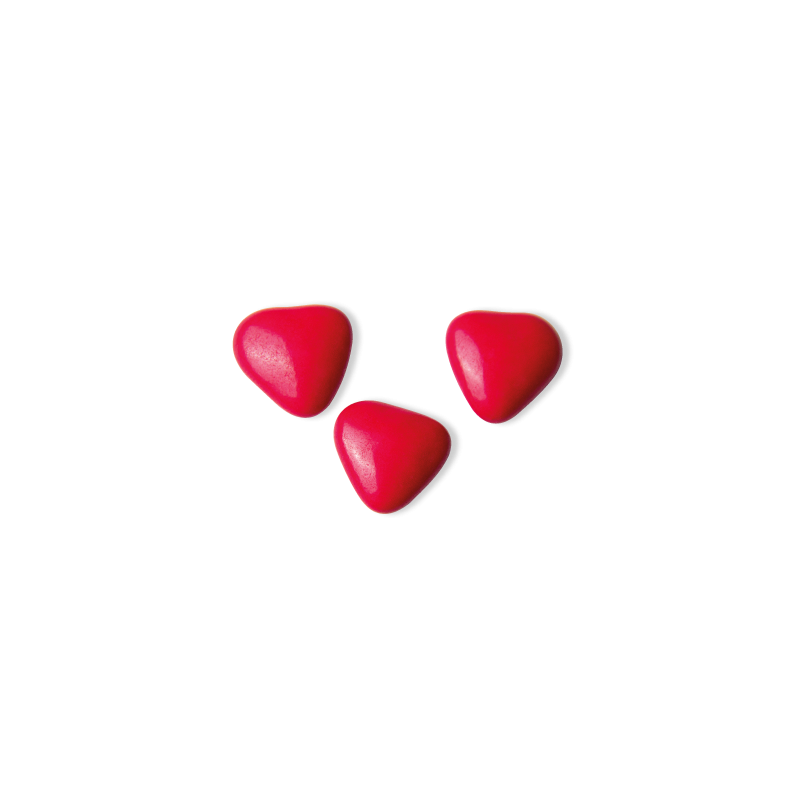 Petits Coeurs Rouge Framboise