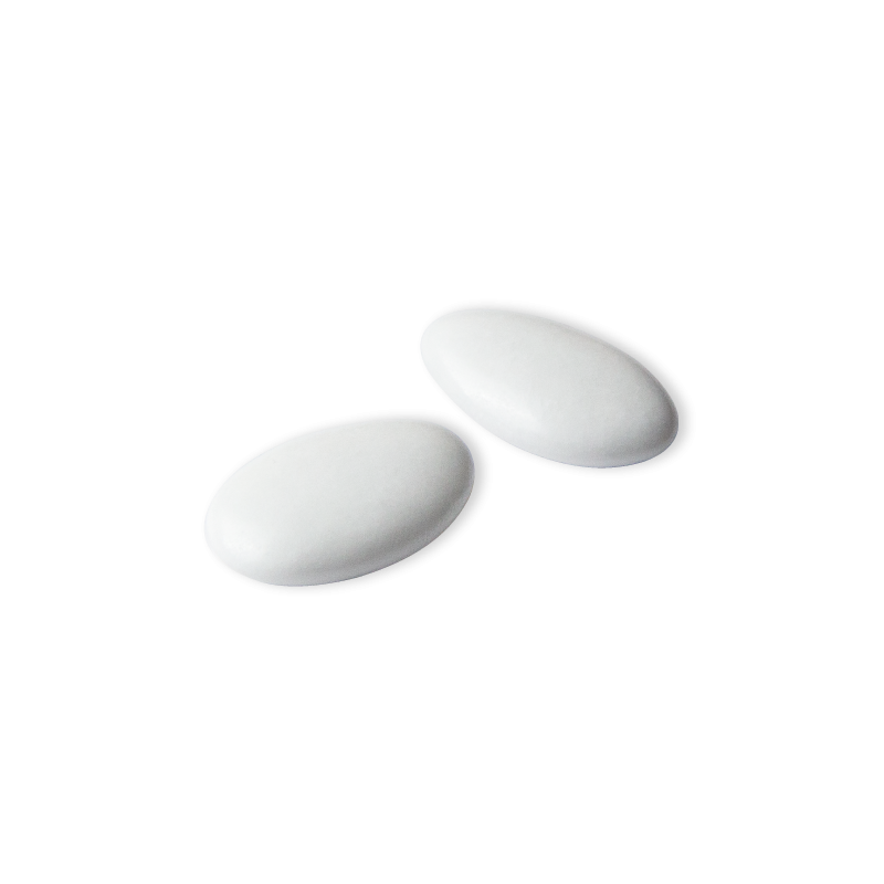 Dragées Décor Blanc Brillant
