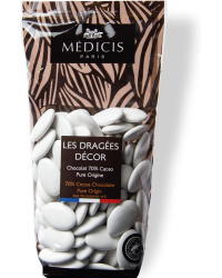 250g Dragées Décor Blanc Brillant