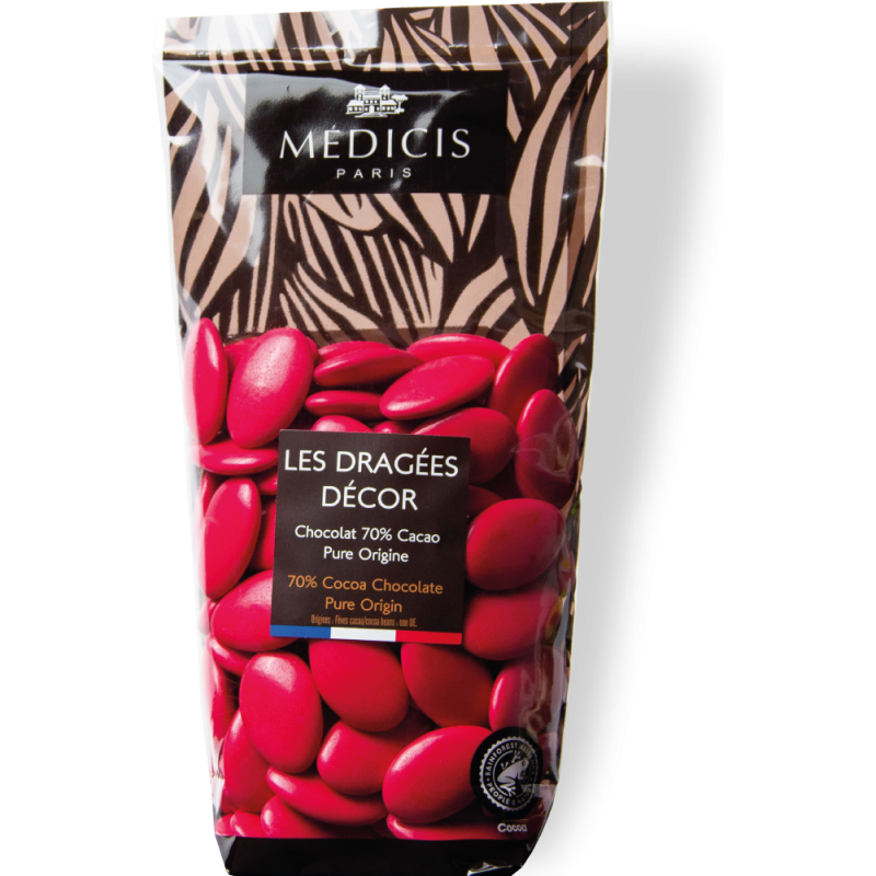 250g Dragées Décor Fushia