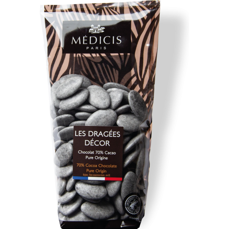 250g Dragées Décor Gris Granité