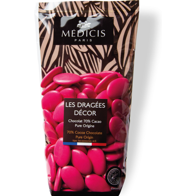 250g Dragées Décor Magenta