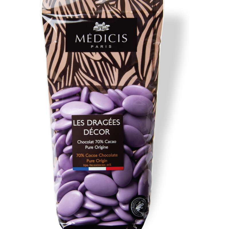 250g Dragées Décor Mauve