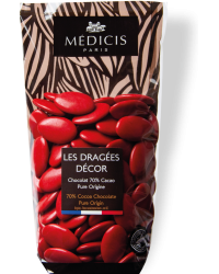 250g Dragées Décor Rouge Christmas