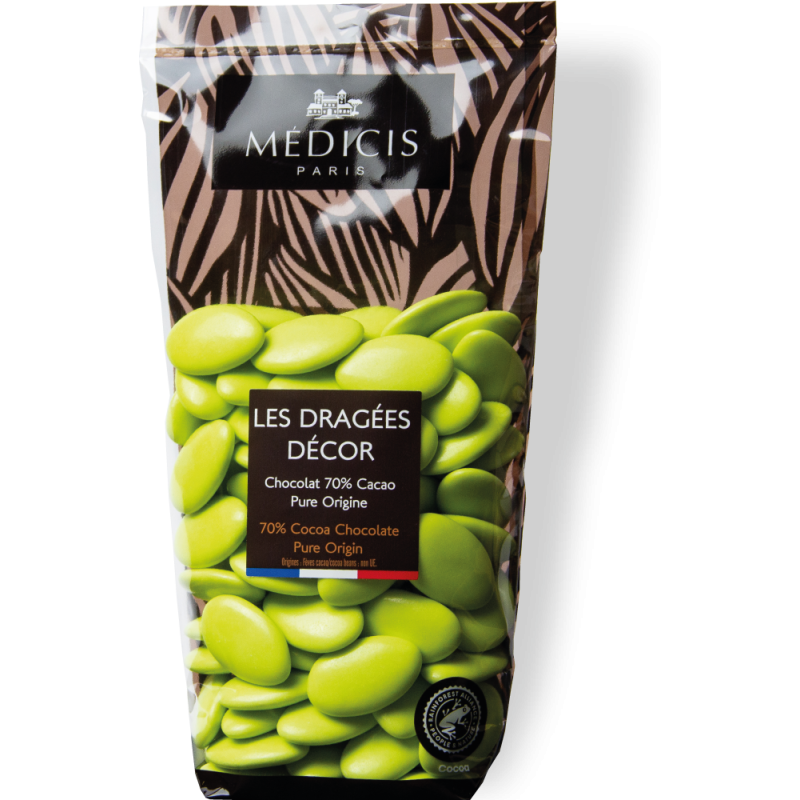 250g Dragées Décor Vert Anis