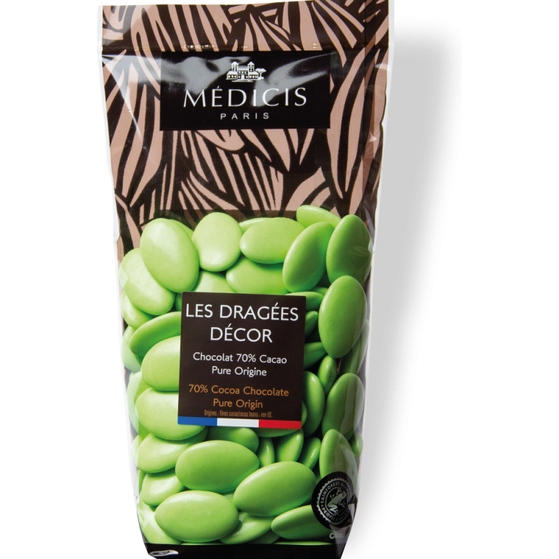250g Dragées Décor Vert Bambou