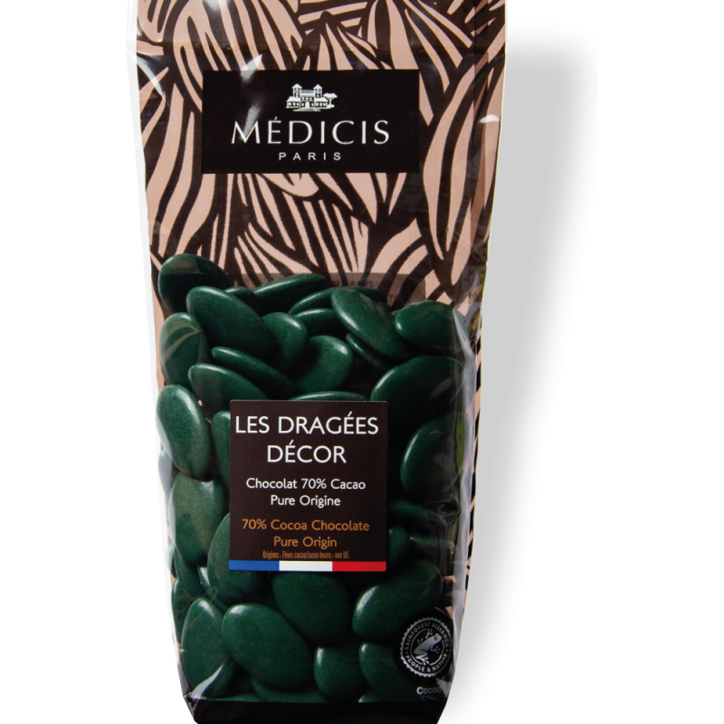 250g Dragées Décor Vert Oxford
