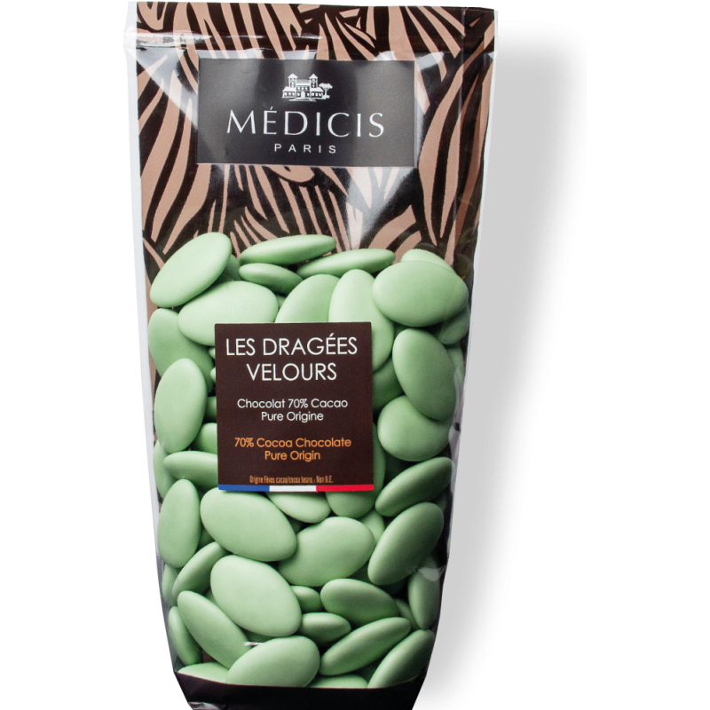 250g Dragées Velours Vert Sauge