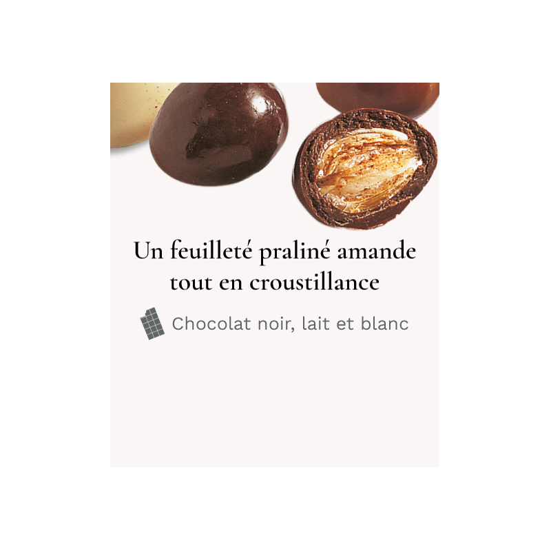Oeufs Feuilletés 3 Chocolats - Médicis Paris - Chocolats fabriqués en France