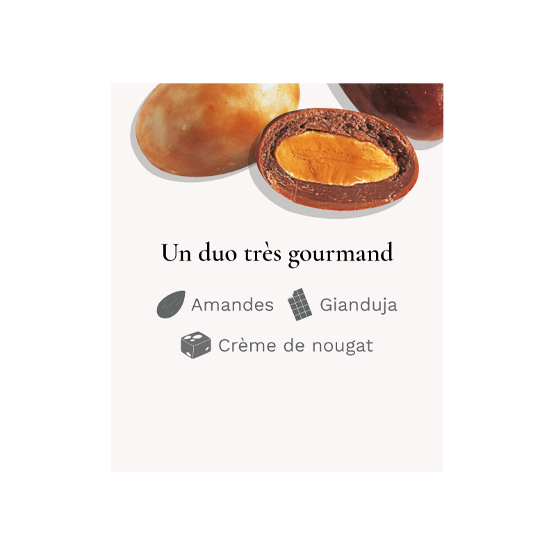 Oeufs Chocolat Nougat & Gianduja - Médicis Paris - Chocolats fabriqués en France