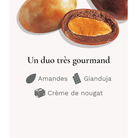 Oeufs Chocolat Nougat & Gianduja 200g