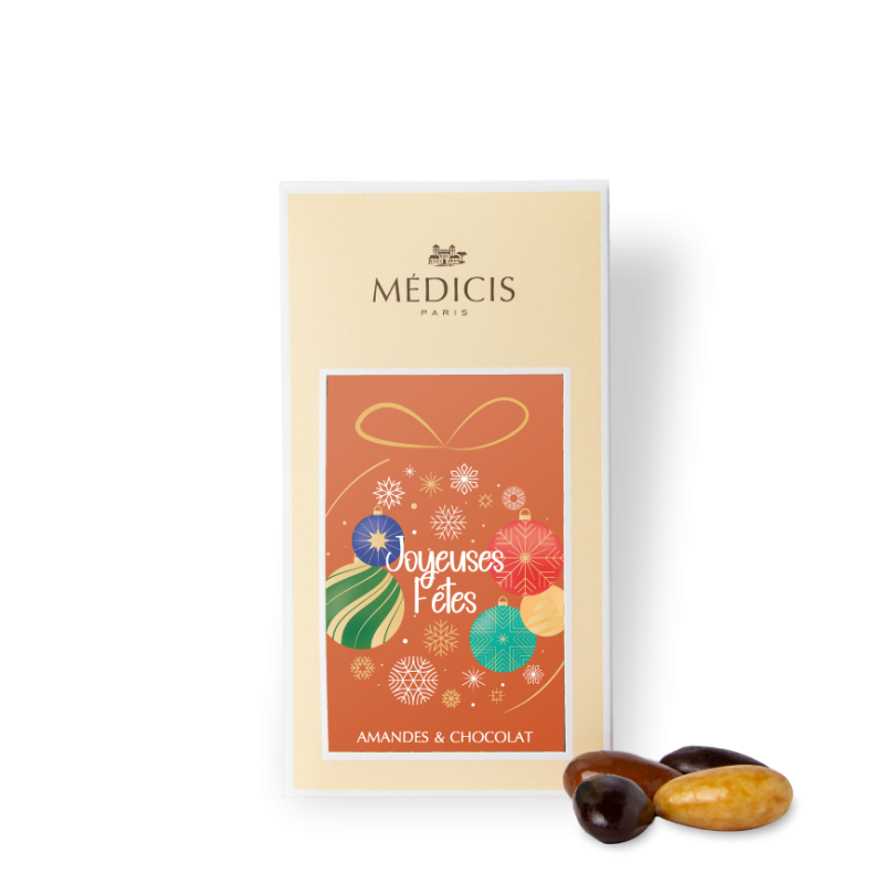 Boite Message 170g Noël Boule - Médicis Paris - Chocolats fabriqués en France