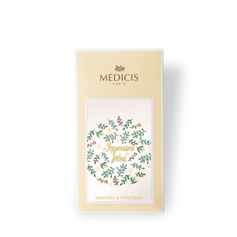 Boite Message 170g Noël Feuillage - Médicis Paris - Chocolats fabriqués en France