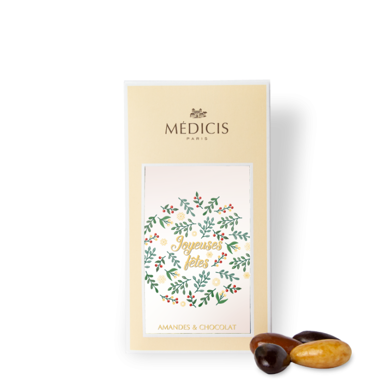 Boite Message 170g Noël Feuillage - Médicis Paris - Chocolats fabriqués en France