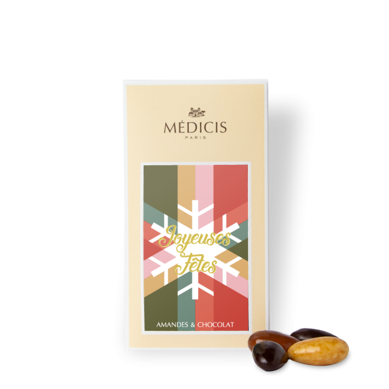Boite Message 170g Noël Flocon - Médicis Paris - Chocolats fabriqués en France