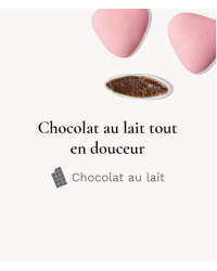 Petits Coeurs Rose Quartz - Médicis Paris - Dragées fabriquées en France