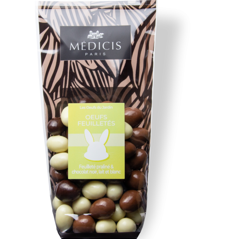 Oeufs Feuilletés 3 Chocolats - Médicis Paris - Chocolats fabriqués en France