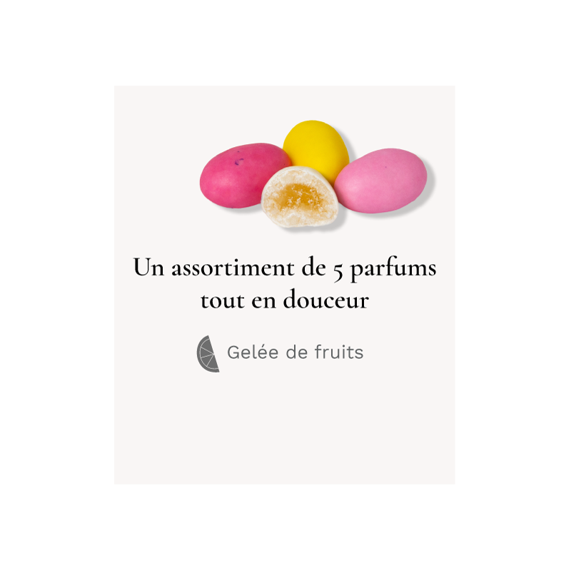 Oeufs Tendresse fruits assortis. - Médicis Paris - Chocolats fabriqués en France