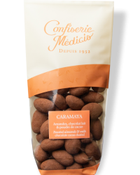 Amandes grillées et chocolat lait truffé cacao - Médicis Paris - Chocolats fabriqués en France