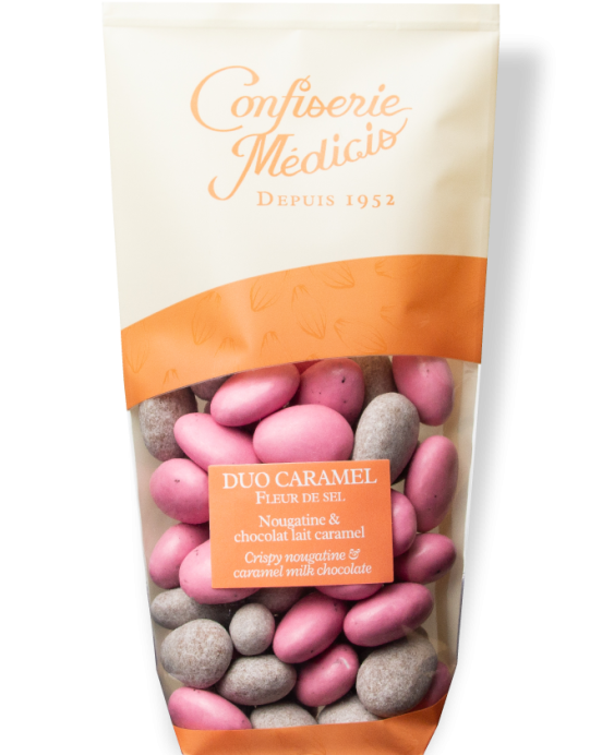 Duo Caramel Rose Indien - Médicis Paris - Dragées fabriquées en France