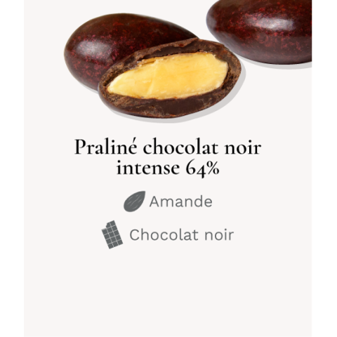 Amande Praliné chocolat noir 150g