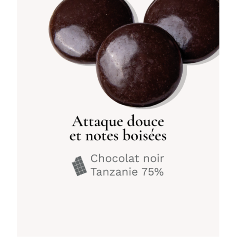 Etui Palets Noir Tanzanie 75% 140g